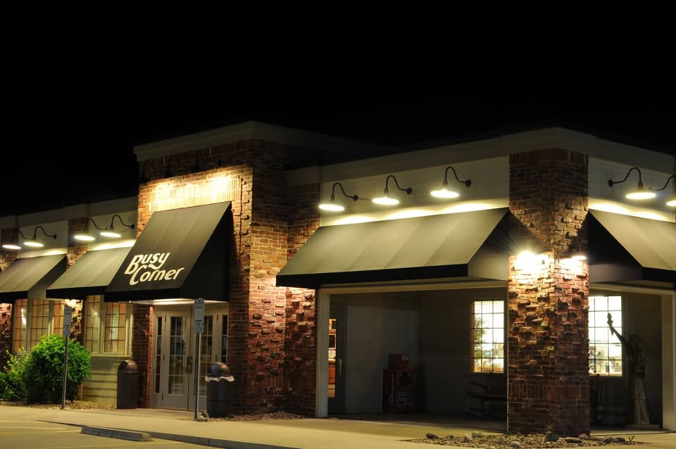 Busy Corner restaurant exterior featured in the redesign